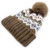 Color Contrasting Casual Beanies Solid Color Unisex Cap Soft Warm Knitted Hat  For Women