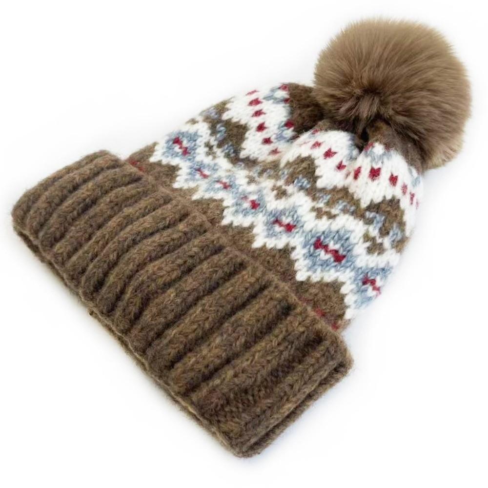 Color Contrasting Casual Beanies Solid Color Unisex Cap Soft Warm Knitted Hat For Women