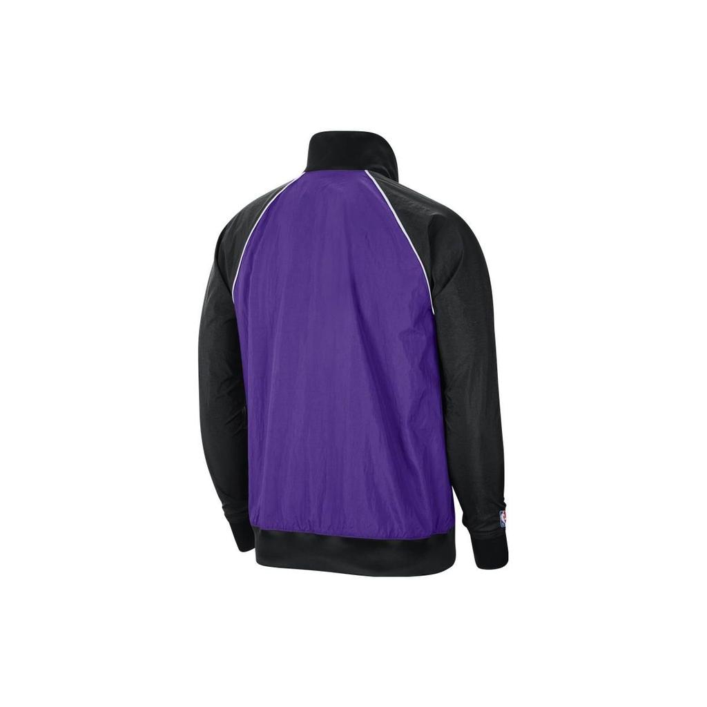 Nike Outlets Retro Sports Stand Collar Printed Color Block Long Sleeve Jacket Men Jacket Purple DD3673-504