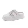 Ladies Shoes 2025 Brand Closed Toe Women's Slippers Fashion Lace-up Summer Mesh Breathable Outside Comfortable Casual Sneakers