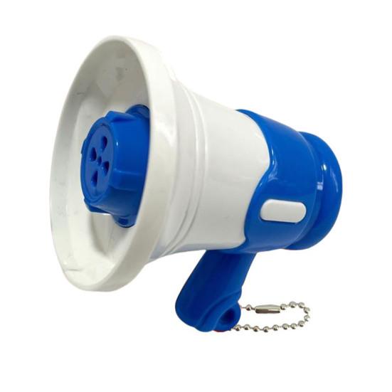 

Мини Игрушка Мегафон с Шариковой Цепочкой Громкий Рупор Брелок Подвеска Малыши Мальчики Девочки синий