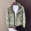 Mens Winter Puffer Jacket With Stand Collar Thick Warm Down Fill Casual Streetwear Style Cold Weather