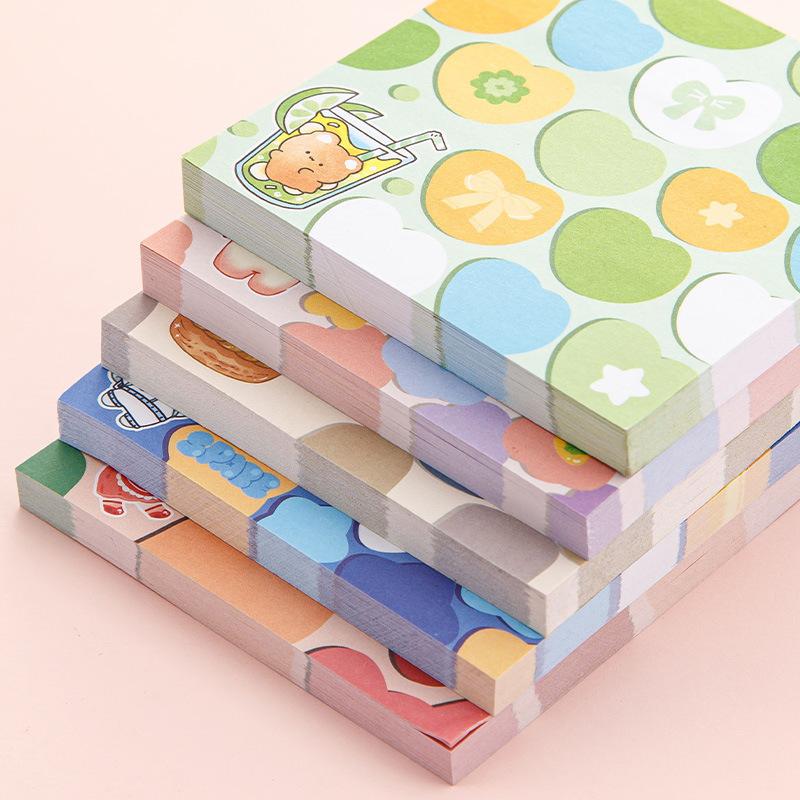 Gift Office School Supplies Wholesale Strong Adhesive Notes Message Style Cute Cartoon Girl Good Looking Student Kawai Lovely