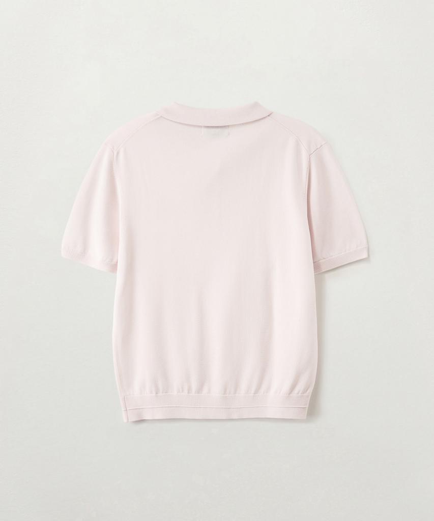Seteo (W) Classic Collar Half Knit Pink
