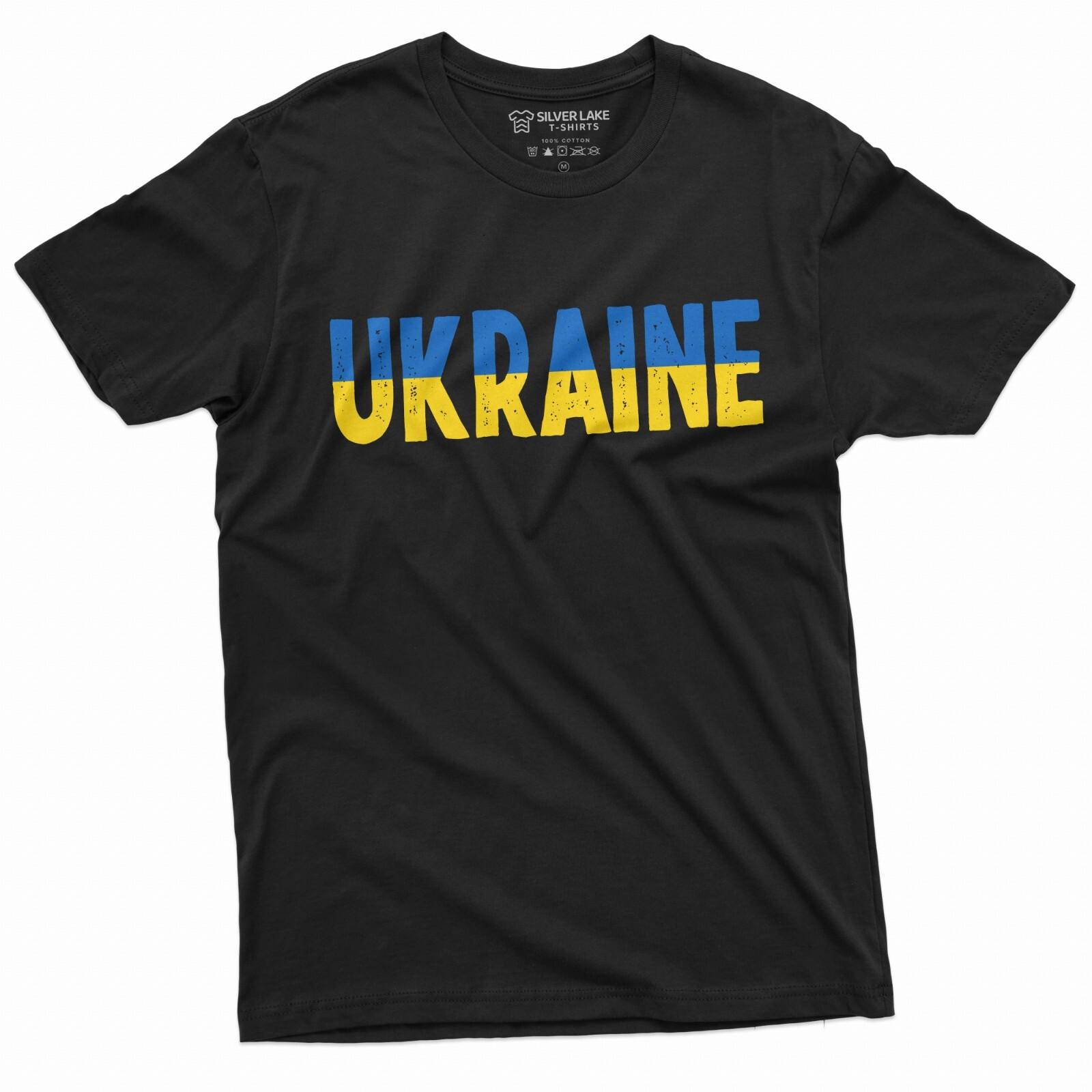 Футболка с флагом Украины Патриотическая футболка Украины Футболка в поддержку Украины Украинские подарки L