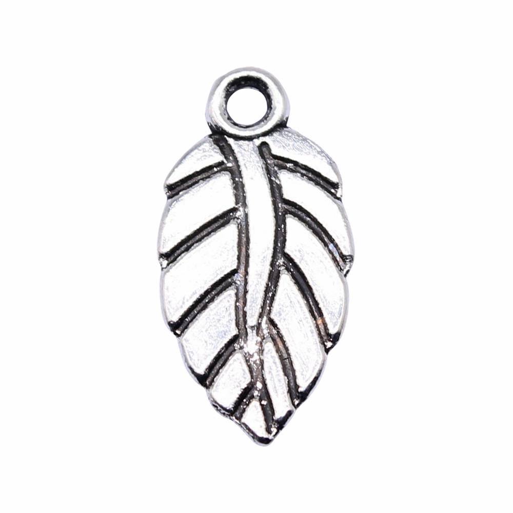 Filigree Leaf Charms Antique Alloy Pendants For Nature Inspired Jewelry