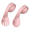 Portable Tableware Sets Antislip Utensils Infant Training Baby Twist Fork Spoon Suit 2Pcs/Set