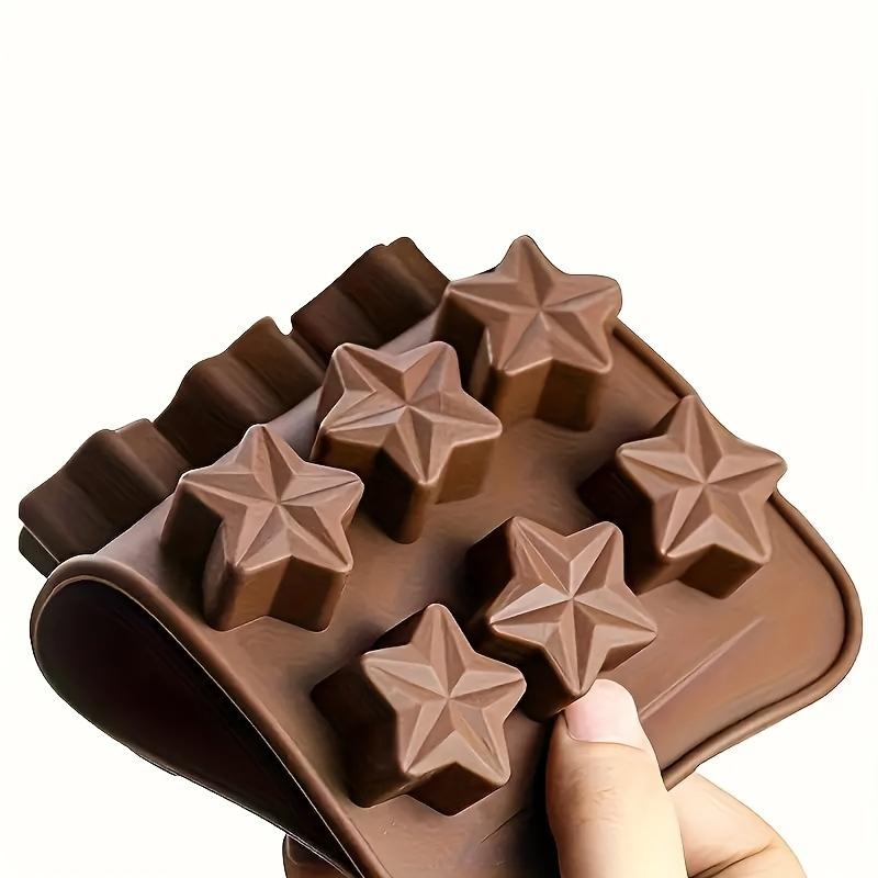 15-Cavity Star Shaped Silicone Mold, Food Grade BPA-Free for Chocolate, Candy, Ice Cubes, Cake Decoration, Baking