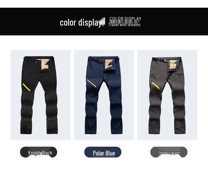 Unisex Softshell Waterproof Fleece Climbing Pants for Autumn/Winter