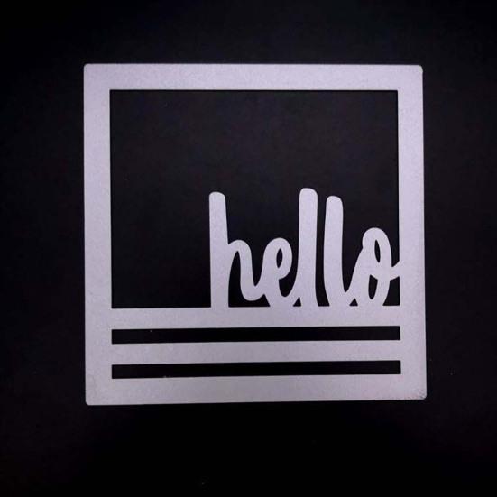 Hello Square Frame Metal Cutting Die DIY Scrapbooking Decor Goffratura Stencil