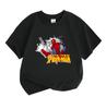 Kids Boys Girls 100% Cotton Crew Neck Short Sleeve T-Shirt, Casual Superhero Web Print Summer Soft Breathable Tee for Daily Wear and Outdoor Activitie