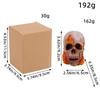 Halloween Multi-colored Skull Figurines, Halloween Rose Skull Resin Handicrafts, Terrifying Atmosphere Decorations