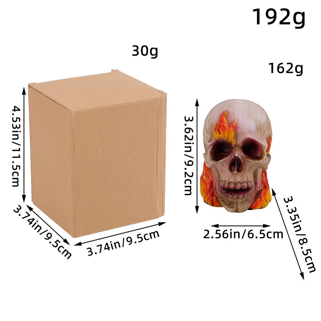 Halloween Multi-colored Skull Figurines, Halloween Rose Skull Resin Handicrafts, Terrifying Atmosphere Decorations