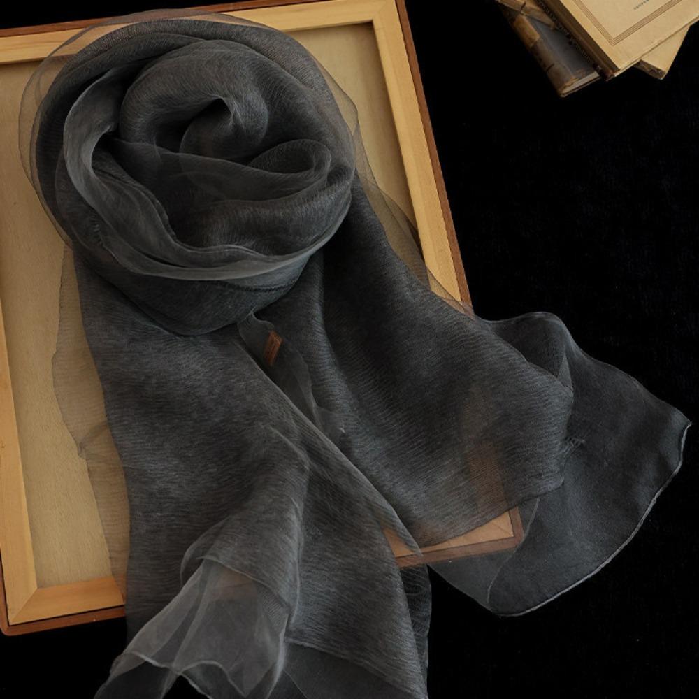 Mulberry Silk Blend Women's Scarf Lightweight Silk Scarf New Fashion Shawl Spring Autumn Outfit