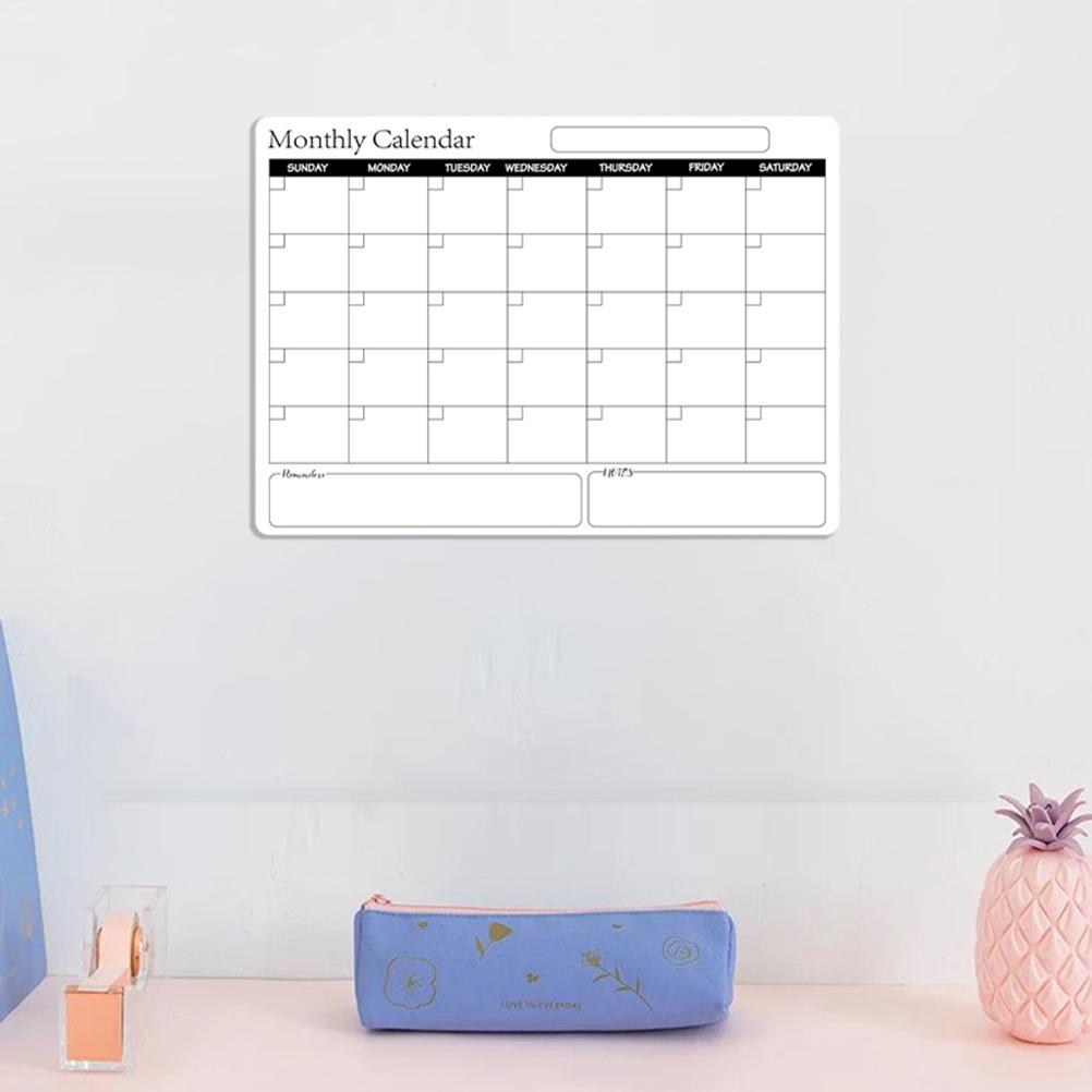 Rewritable Magnetic Whiteboard Refrigerator Calendar Message Board Monthly Planner Board