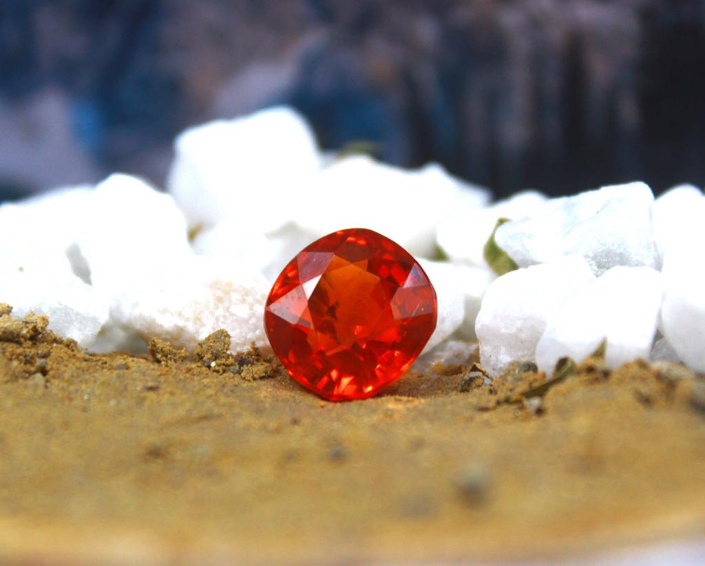 7.75 Carat Mind-blowing Offer Cushion Shape Orange Sapphire Certified Sri Lanka Gemstone SN436