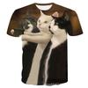 Summer Round Neck 3D Animal Print Top Fashionable Casual Short Sleeved Men's T-shirts