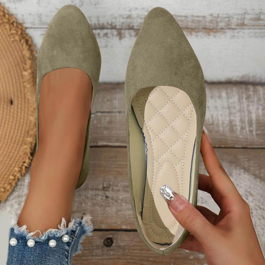 Women's Ballet Flats - Elegant Comfortable With Heel Balerina Shoes Summer Pointed Flat Shoes For Women