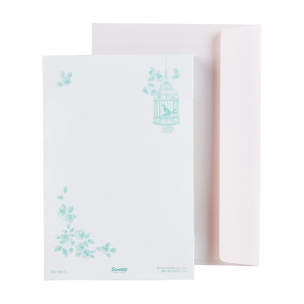 Carte d'anniversaire Sanrio Carrée Pop Afternoon Tea Carte de vœux Peut être expédiée à l'étranger SANRIO 605867 BD195-3