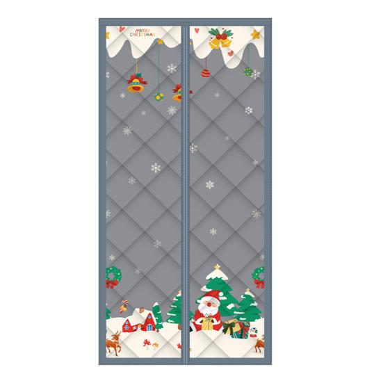 Magnetic Thermal Door Curtain Heavy Duty Insulated Door Cover Magnet Closure Windproof Soundproof Door Curtain for Entrance Insulation Patio Door