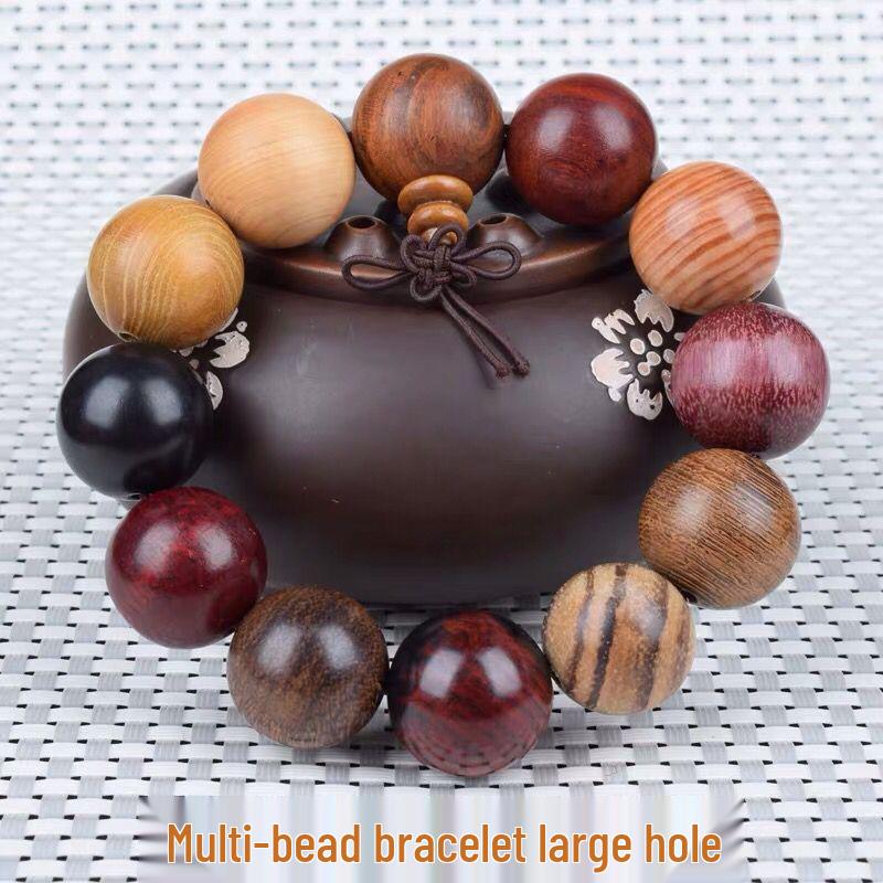 Duobao Agarholz & Rote Bohnen Ebenholz Gebetsperlenarmband 2.0
