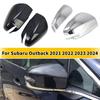 For Subaru Outback 2024 Car Rearview Side Mirror Cover Wing Cap Exterior Door Housing Shell Trim ABS Carbon