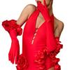 Mănuși de Nuntă Mănuși de Bal Mănuși Lungi cu Volane pentru Operă Accesorii Costum Tematic Bal pentru Femei
