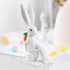 Family Bunnies Figurine Easter Rabbit Statue Indoor Easter Decoration Modern Art Spring Home Decors,Bunnies Sculpture