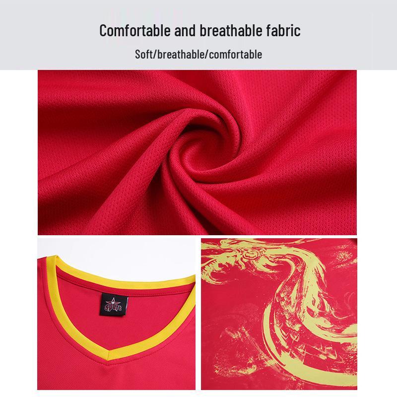 Herren Drachenmuster Basketball & Drachenbootfest Wettkampf-Uniformset