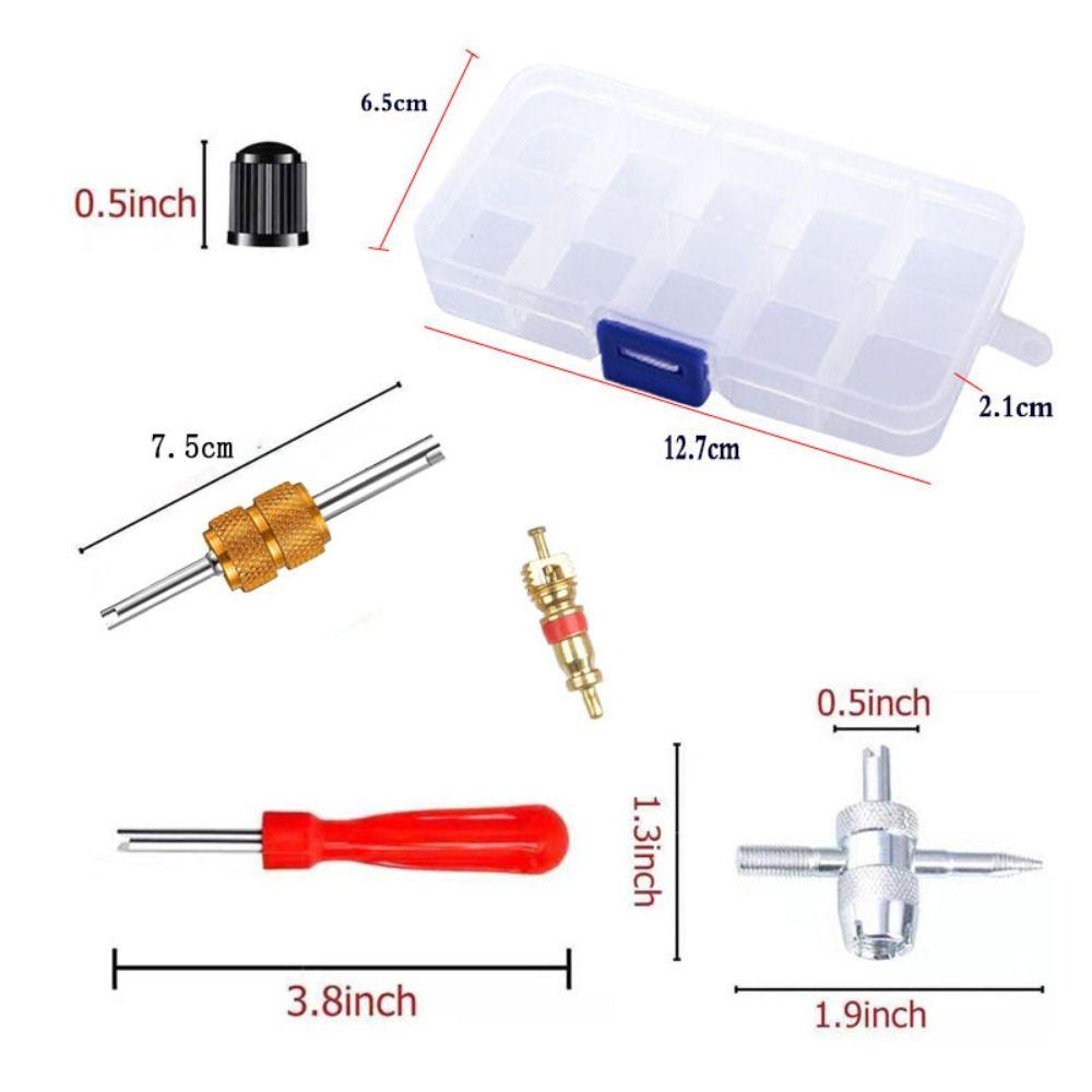 33Pcs Rust-proof Tire Valve Stem Installer Tool Set Multi Function Valve Removal Puller Tool  Cars