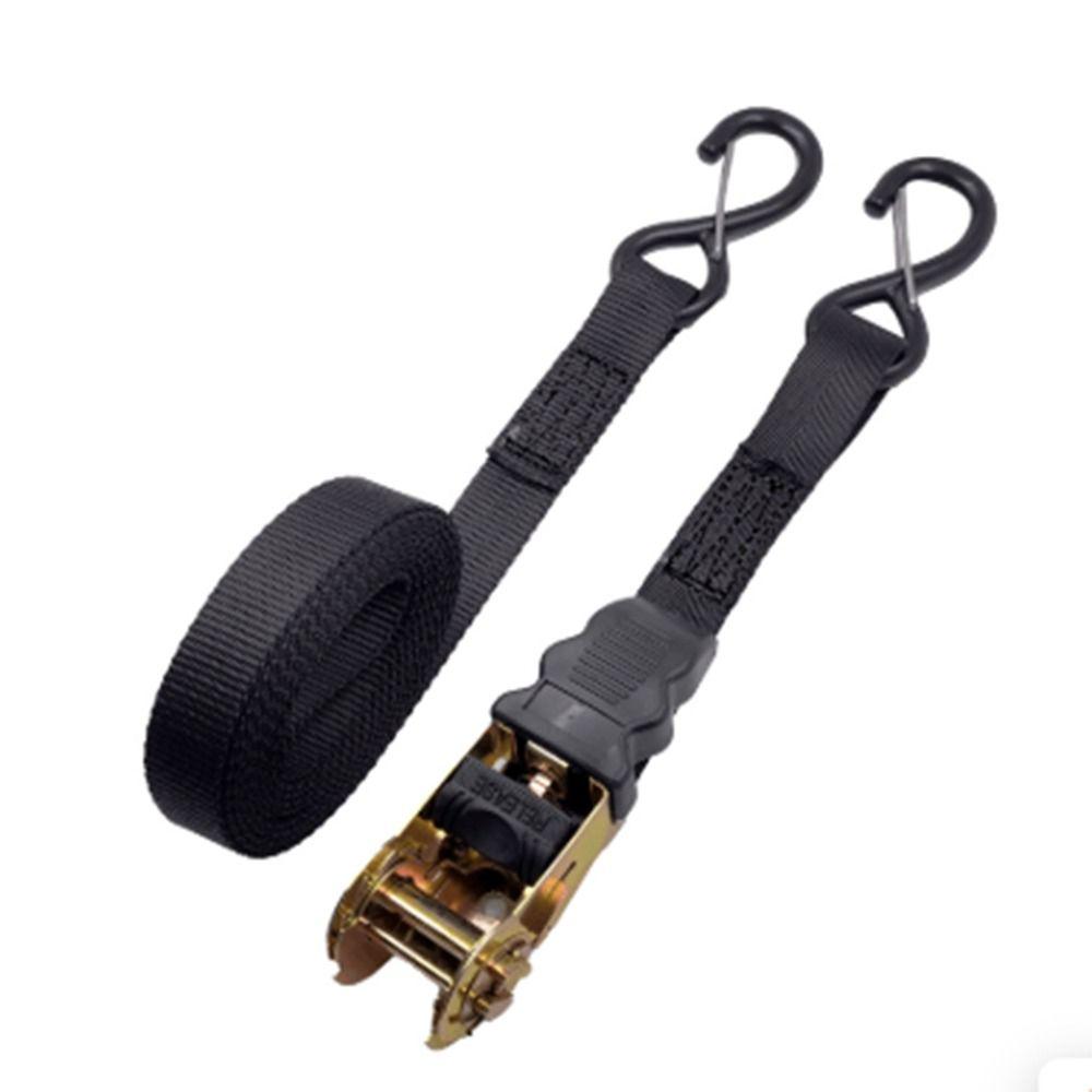 Black Heavy-Duty Cargo Straps Rust Proof Ratchet Tightener Straps Ratchet Tie Down Straps  Truck