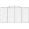 VidaXL Arched Gabion Basket, Gabion Cage, Gabion Wall, Stone Basket, Gabion for Stone Outdoor Patio, 153508