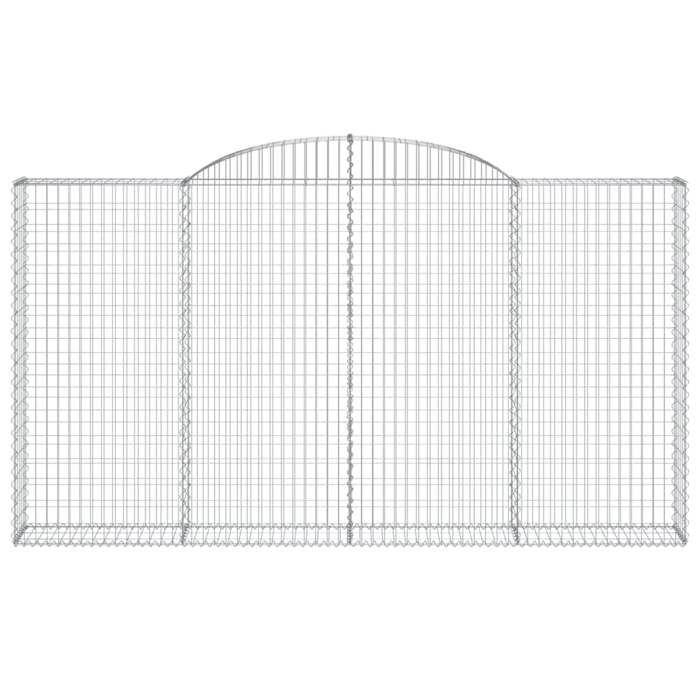 VidaXL Arched Gabion Basket, Gabion Cage, Gabion Wall, Stone Basket, Gabion for Stone Outdoor Patio, 153508