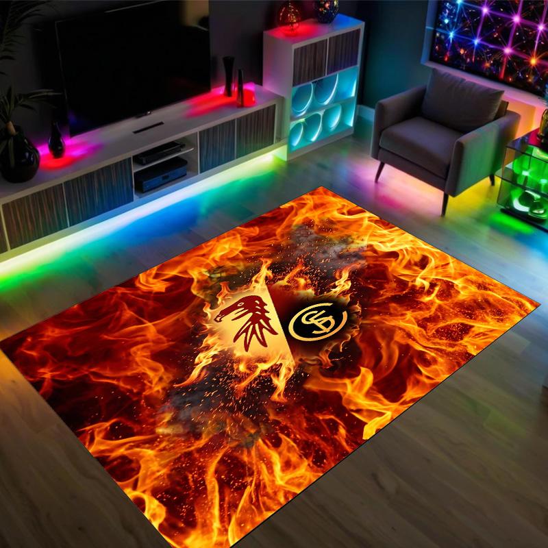 SC Freiburg FC Design Crystal Velvet Carpet Cozy Non?Slip Printed Rug For Bedroom Living Room Entrance