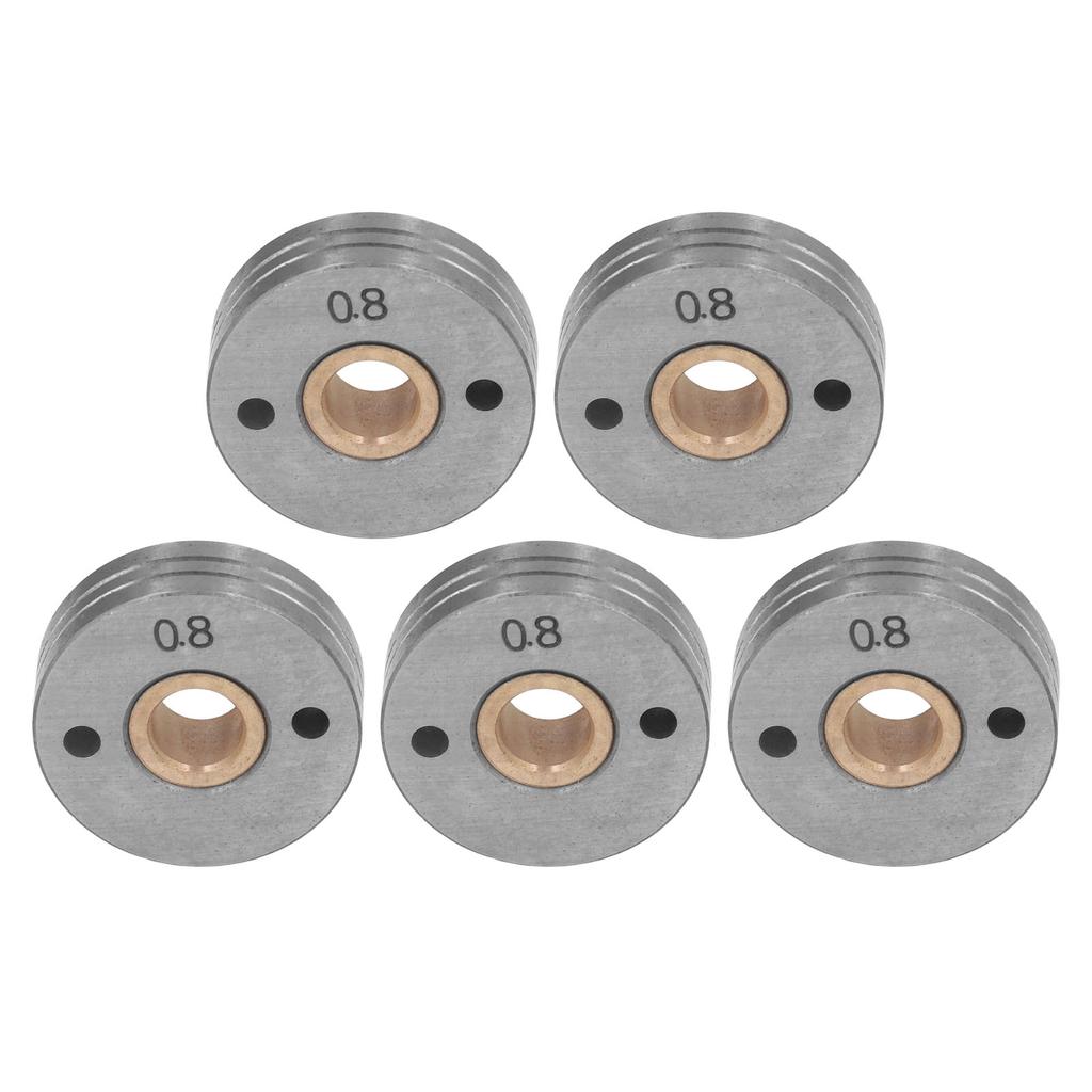 5 szt. łożysk kół podajnika drutu, stalowe rolki prowadzące drut spawalniczy z podwójnym napędem, 0,8?Rowek 1,0 mm