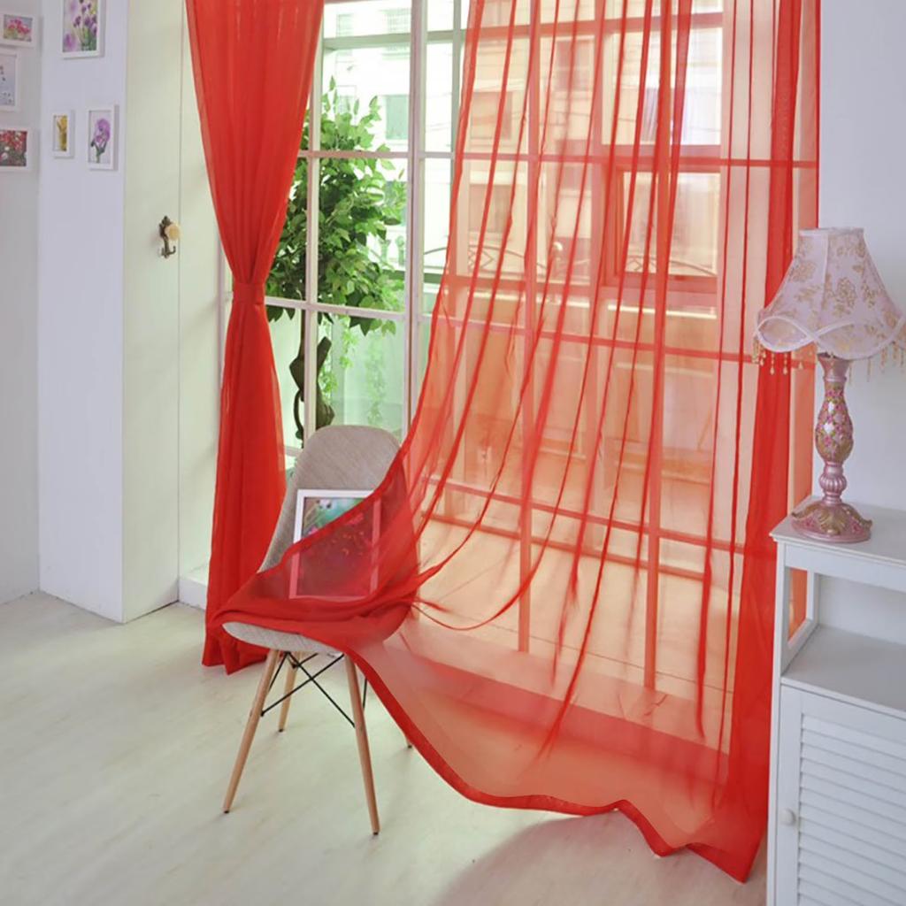 Mahremiyet ve Işık Filtrelemesi Sağlayan, Polyester Elyaftan Yapılmış, Yatak Odaları ve Veranda Kapıları İçin Uygun, İki Panelli Set