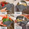 1Pc Adjustable Silicone Clip On Strainer For Pots Pot Strainer Kitchen Pot Strainer Handheld Drainer For Noodles Pasta