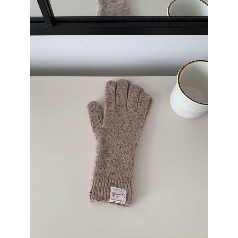 Koreanischer Stil Herbst und Winter Neuer Stil Extra Lange Schleierkraut-Handschuhe Niedliche Wolle Touchscreen Split-Finger Warme Gestrickte Handschuhe für Damen