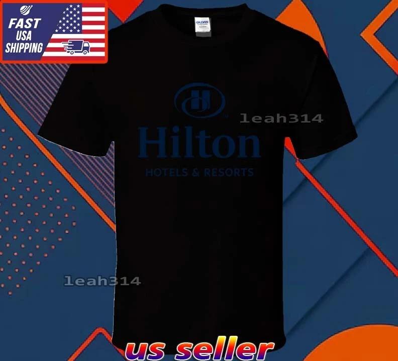 New Shirt Hilton Hotels Logo T-Shirt Funny American Usa Unisex Size S-5XL 4XL