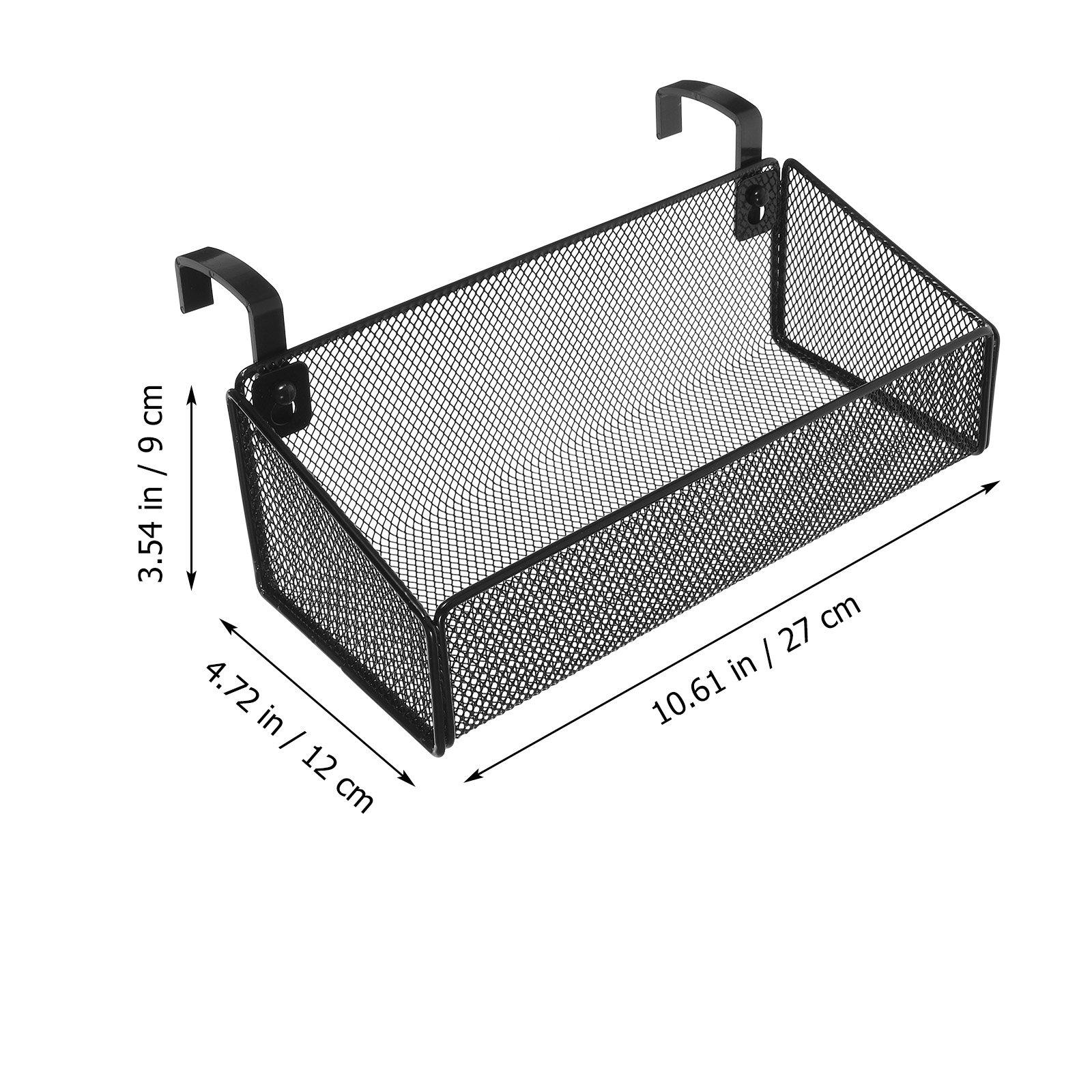 

Metal Bedside Hanging Storage Basket Dorm Organizer Iron Hanging Basket for Phone Books Magazines Sundries Holder чёрный