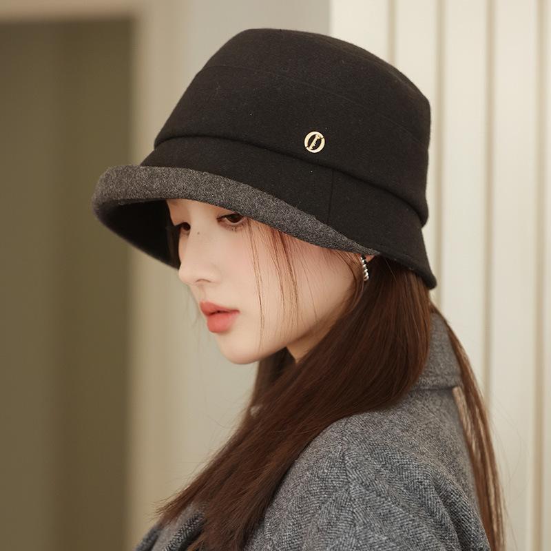 Korean New Curly Hat for Women In Autumn and Winter Casual Versatile Fisherman Hat Showing Face Small Basin Hat Hepburn Style Cloth Hat