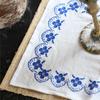 Square Retro Embroidery Meal Mat Pure Cotton Cover Cloth Creative Desktop Decoration Mat  Kitchen