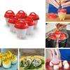 Silicone Egg Cooker Poachers Non-stick Egg Cups Silicone  Boiled Egg Holder Kitchen Gadgets Baking Accessories Egg Cooking Mold