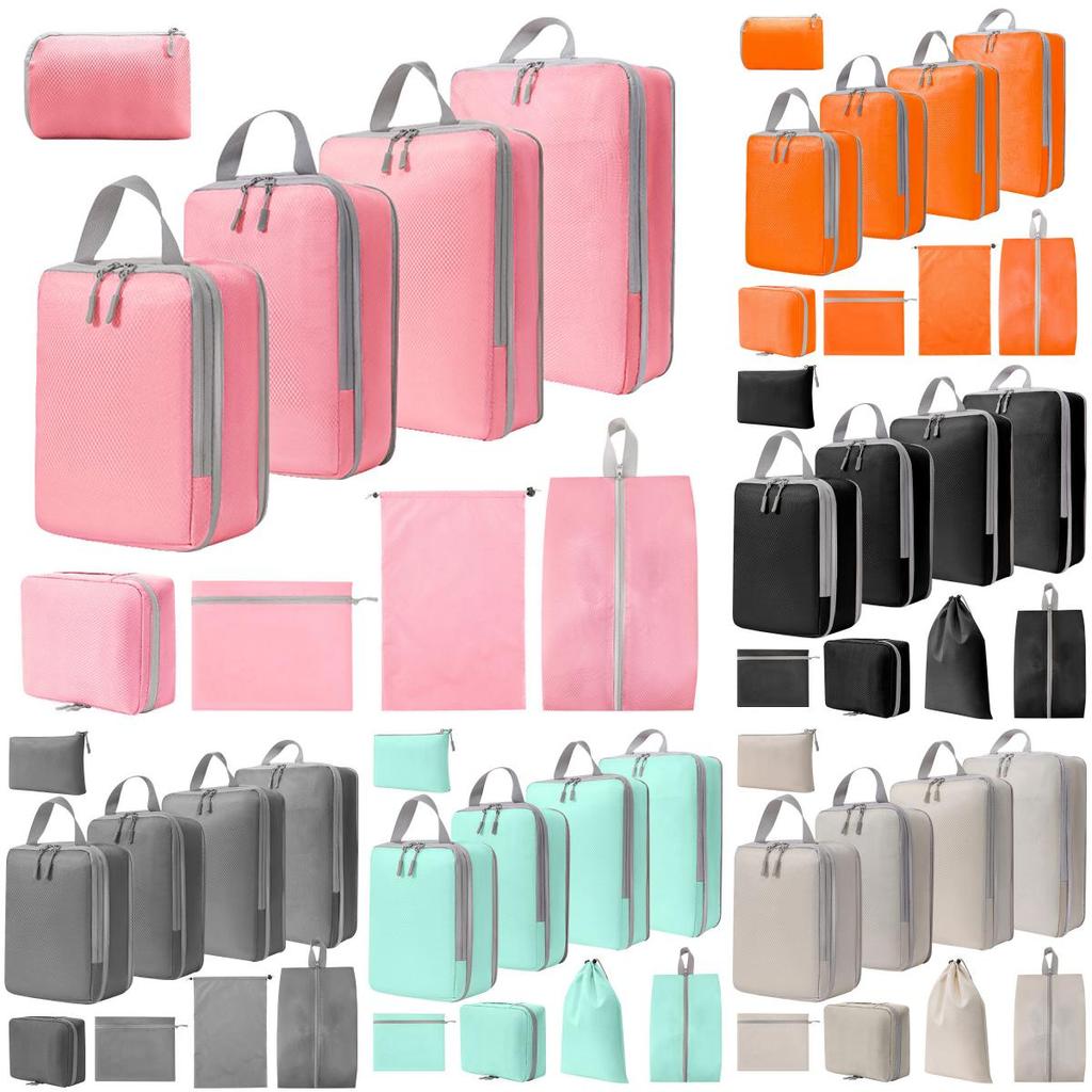 Travel Storage Organizer Set With Waterproof Polyester For Packing And Laundry