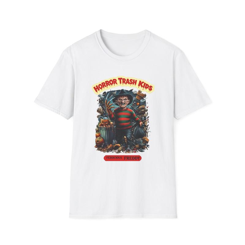 Horror Trash Freddy Krueger Graphic Unisex T-Shirt| Scary Movie Character T-Shirt S