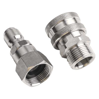 NPT 3/8 Zoll Schnellkupplungs-Kit Edelstahl Hochdruckreiniger-Adapter Verbesserte Reinigung Einfache Schlauchverbindung