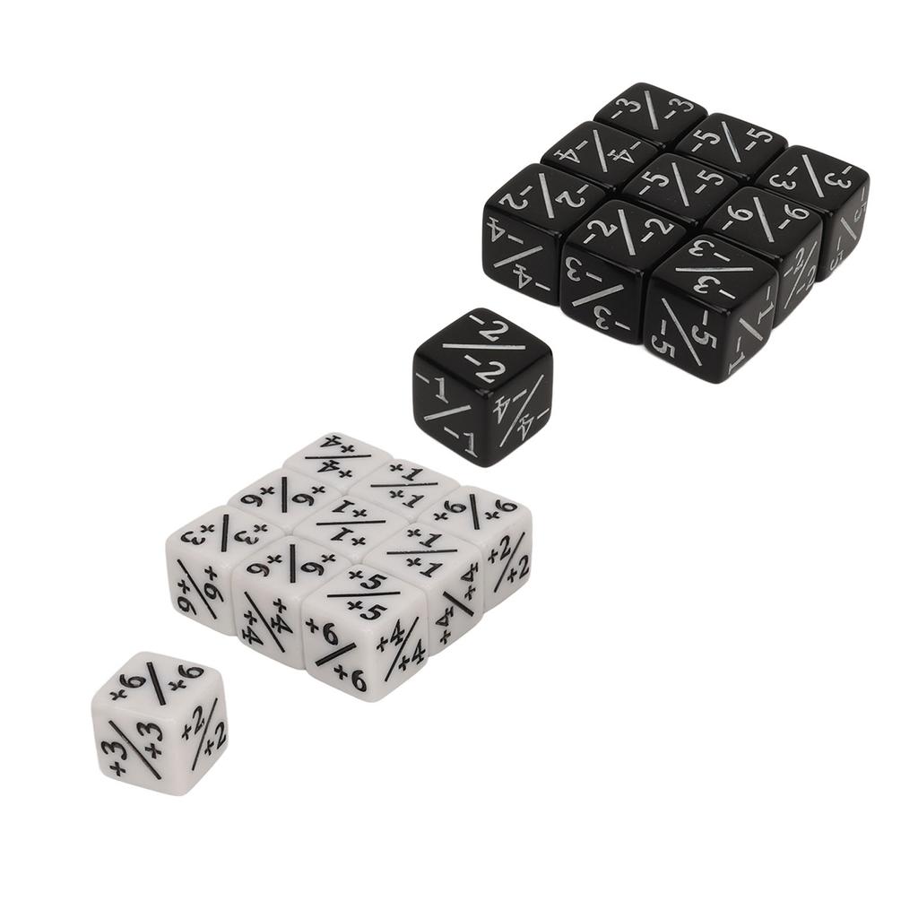 20Pcs Dice Counters Token 15.3mm Positive Negative Dice Counters Set for Board Games Math Games