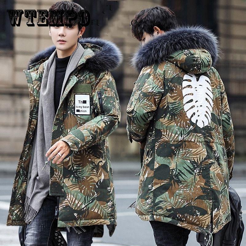 Cotton Clothing Large Size Down Jacket Outdoor Leisure Men's Clothes Winter Medium and Long Section