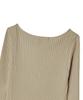 THE GREEN LAB Twist Slim Ribbed Knit [Beige]