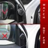 2 pièces Garniture de Cadre de Haut-parleur de Pilier de Voiture Couleur Fibre de Carbone Motif Bambou pour Toyota Hilux Revo Conquest 2015-2021 Toyota Fortuner